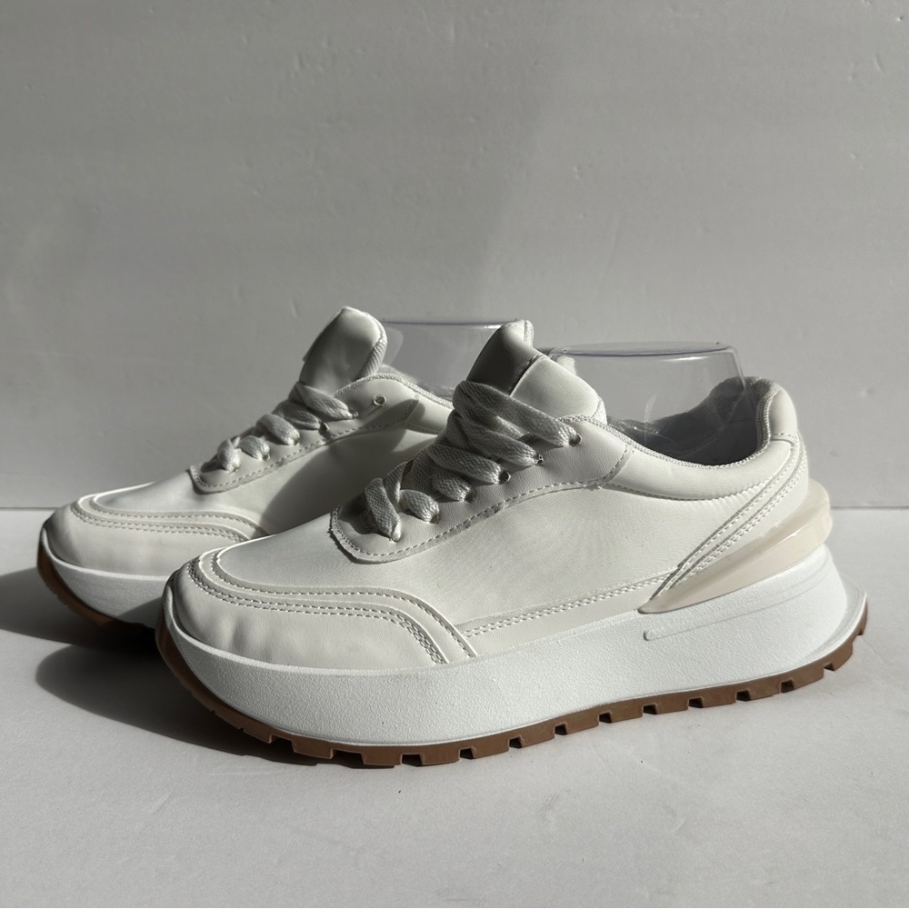 NWOT Qupid Platform White Sneakers, Women’s